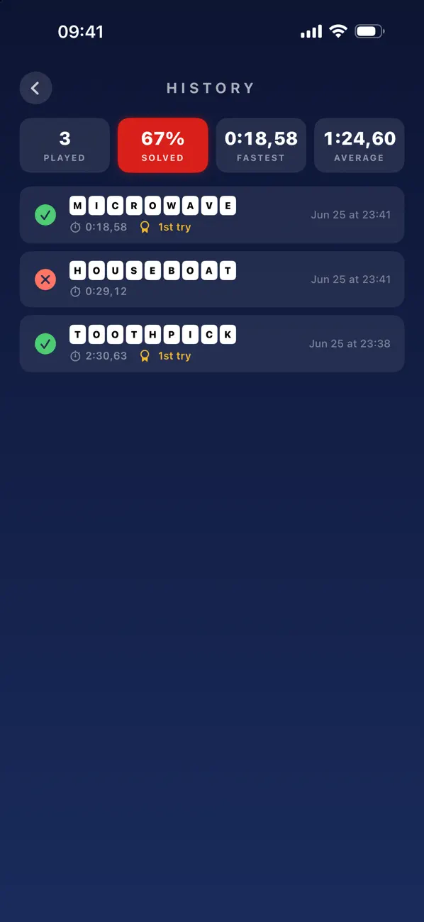 Pie Puzzle: Word Game