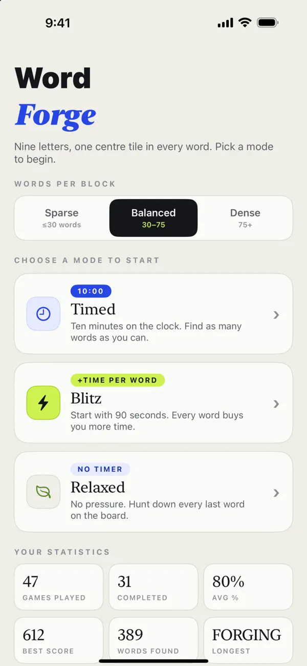 Word Forge: Word Puzzle Game