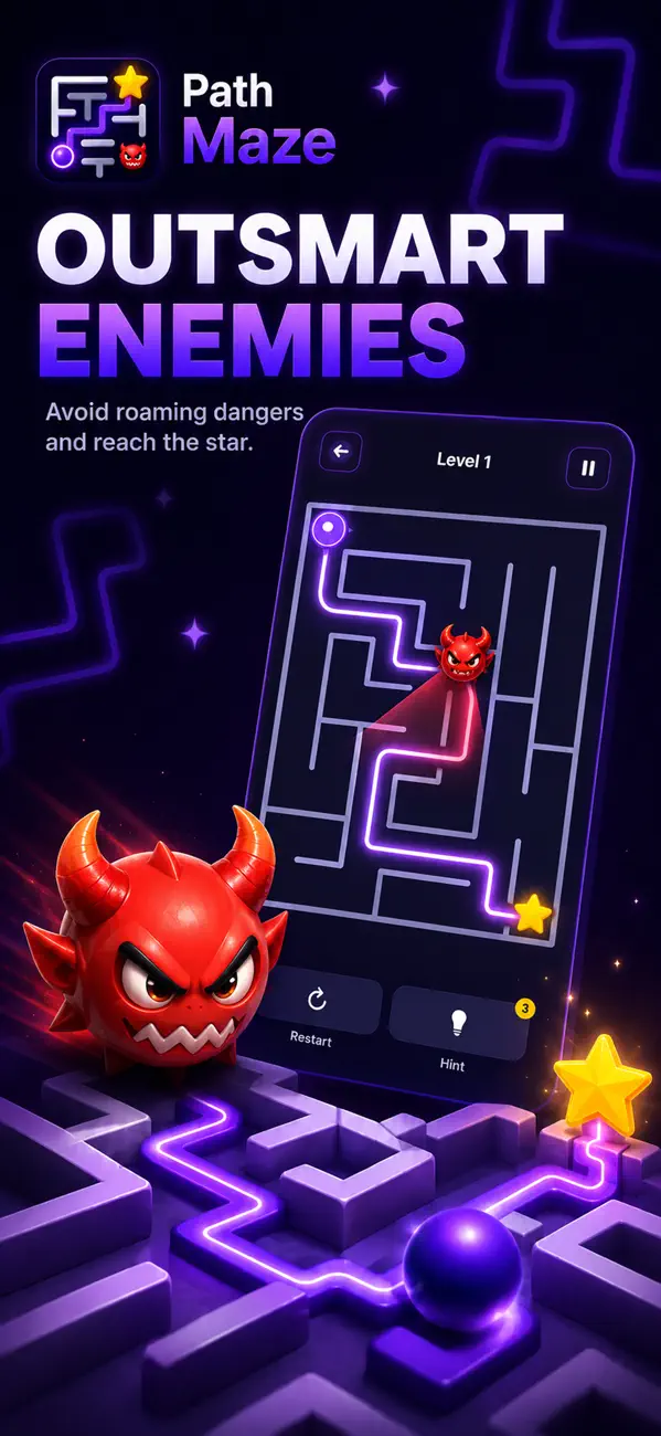 Path Maze: Draw & Solve