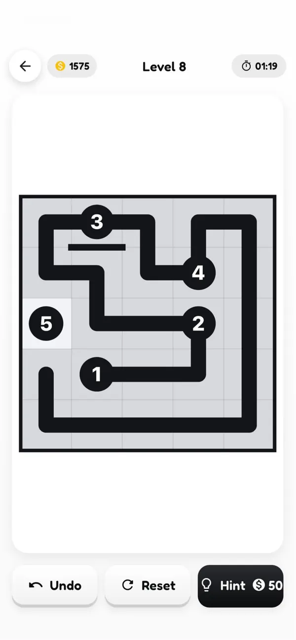 Number Link: One line puzzle