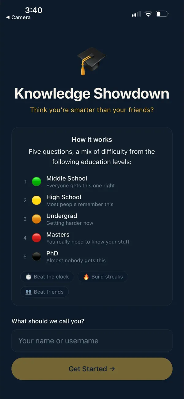 Knowledge Showdown