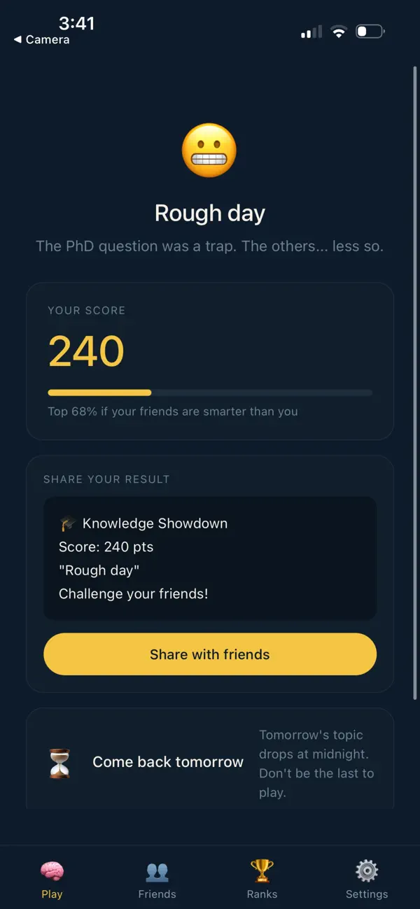 Knowledge Showdown