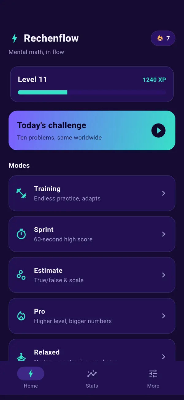 Rechenflow Mental Math