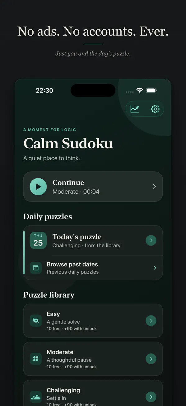 Calm Sudoku: Daily