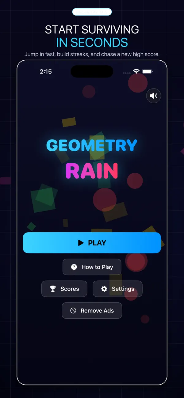 Geometry Rain: Dodge Game