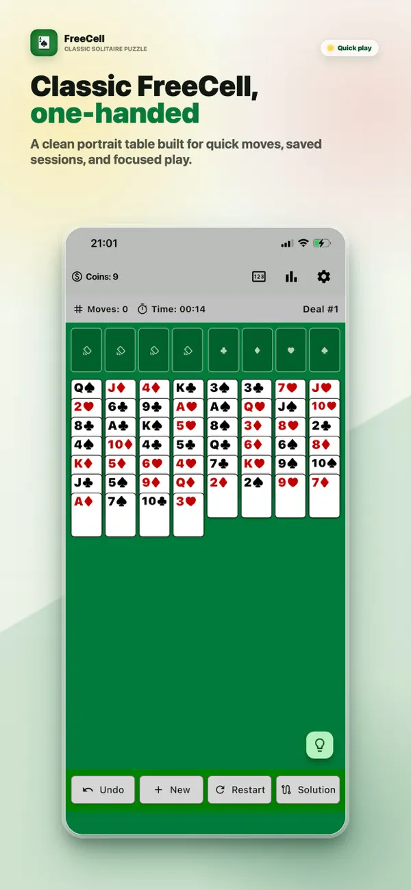 FreeCell: Solitaire Puzzle