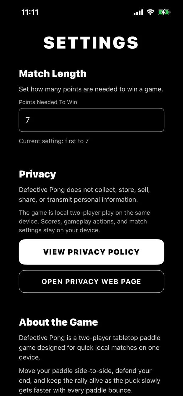DefectivePong