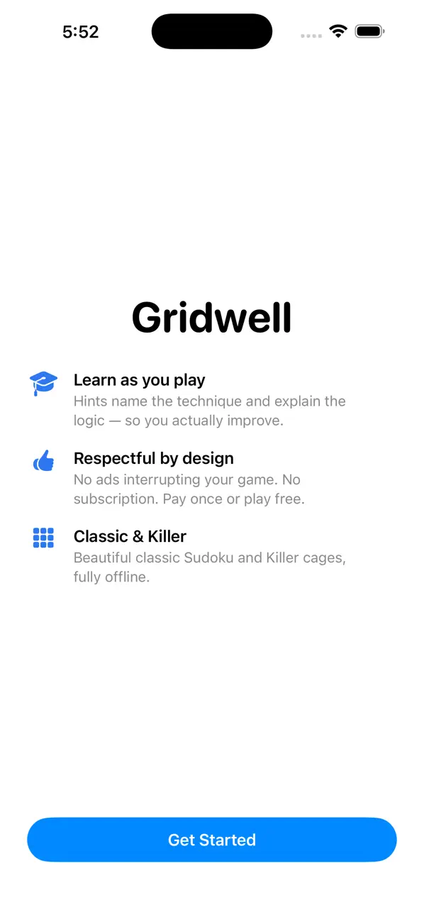 Gridwell: Sudoku & Killer