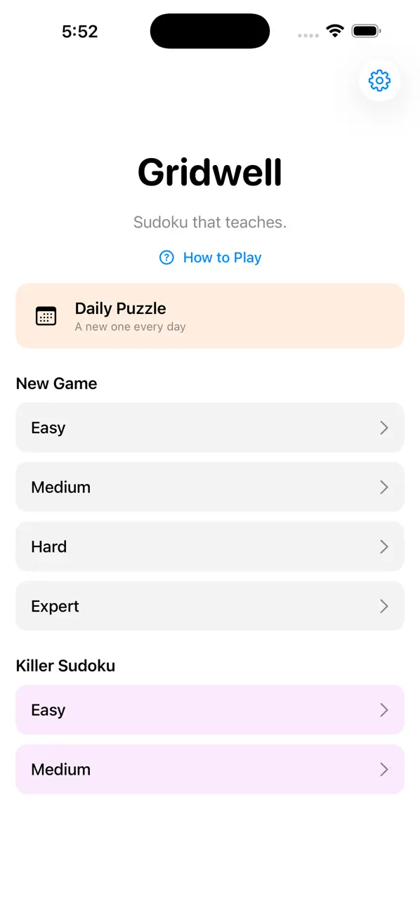 Gridwell: Sudoku & Killer