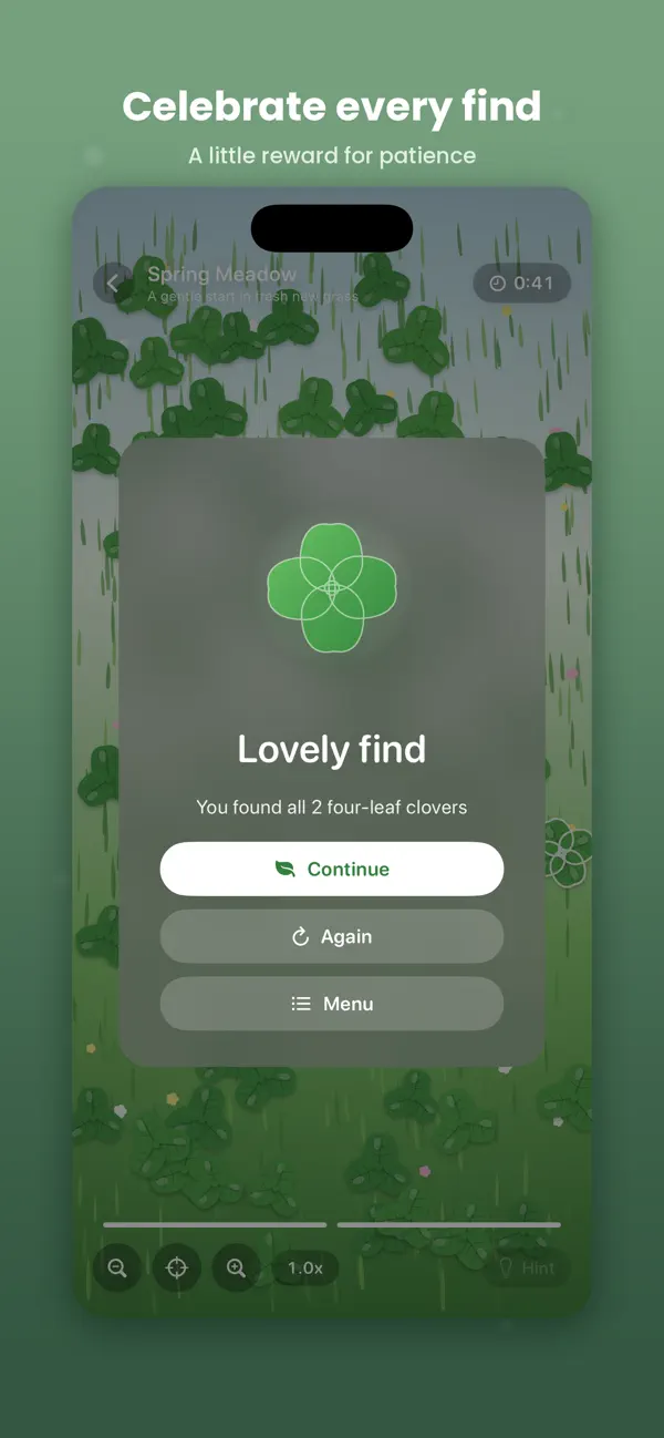 Find Four - Calm Clover Hunt