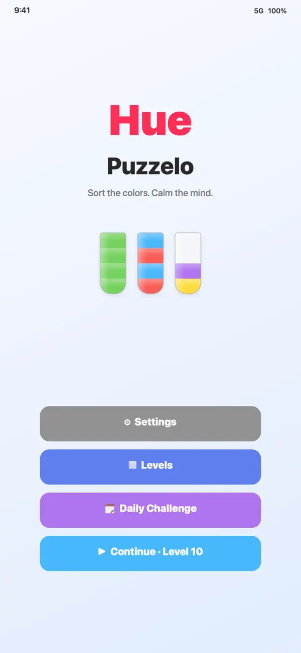 Hue Puzzelo: Color Sort Game