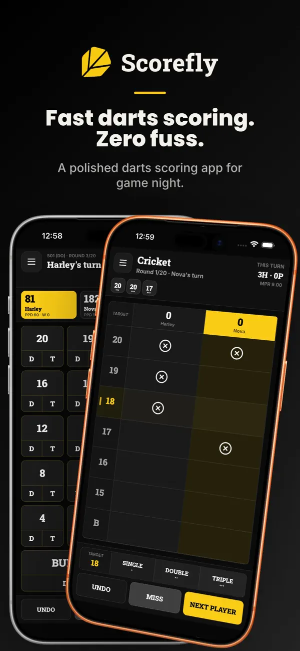 Scorefly | Fast Darts Scoring