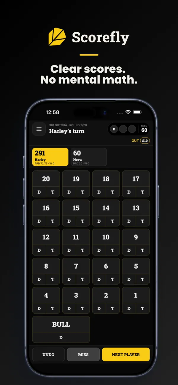Scorefly | Fast Darts Scoring