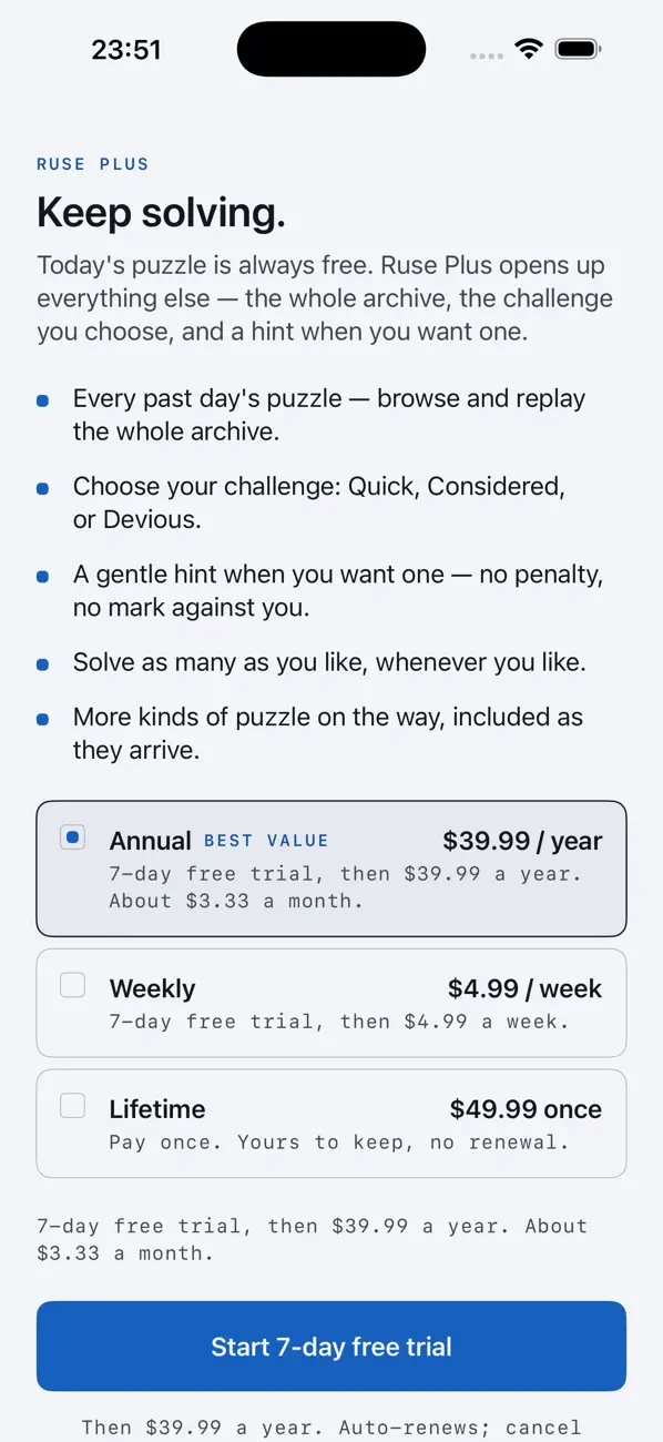 Ruse: Daily Brain Puzzle