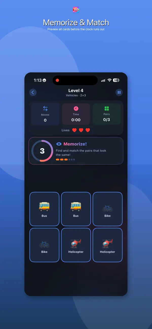 Tiny Genius Hub: Memory Match