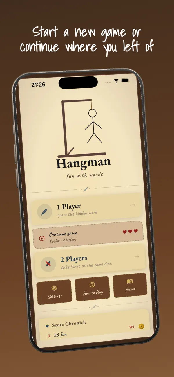 Hangman with hints