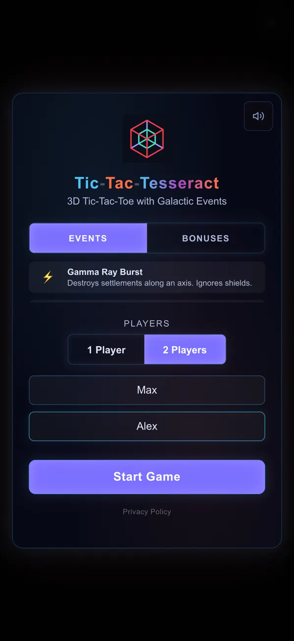 Tic-Tac-Tesseract