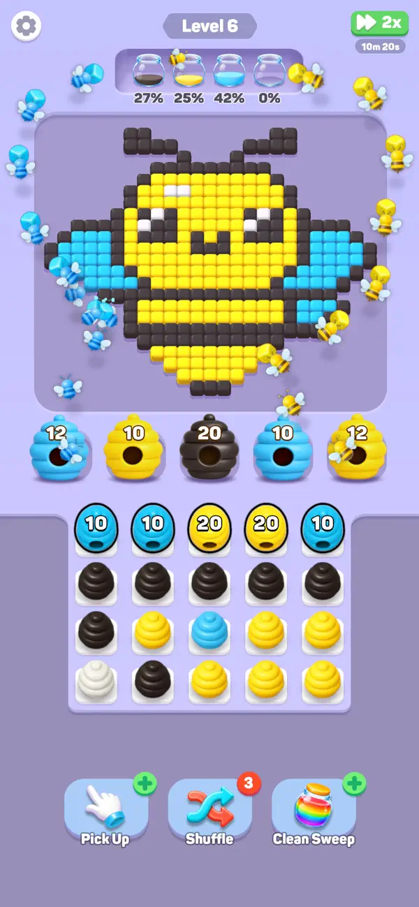Pixel Honey: Color Cube Puzzle