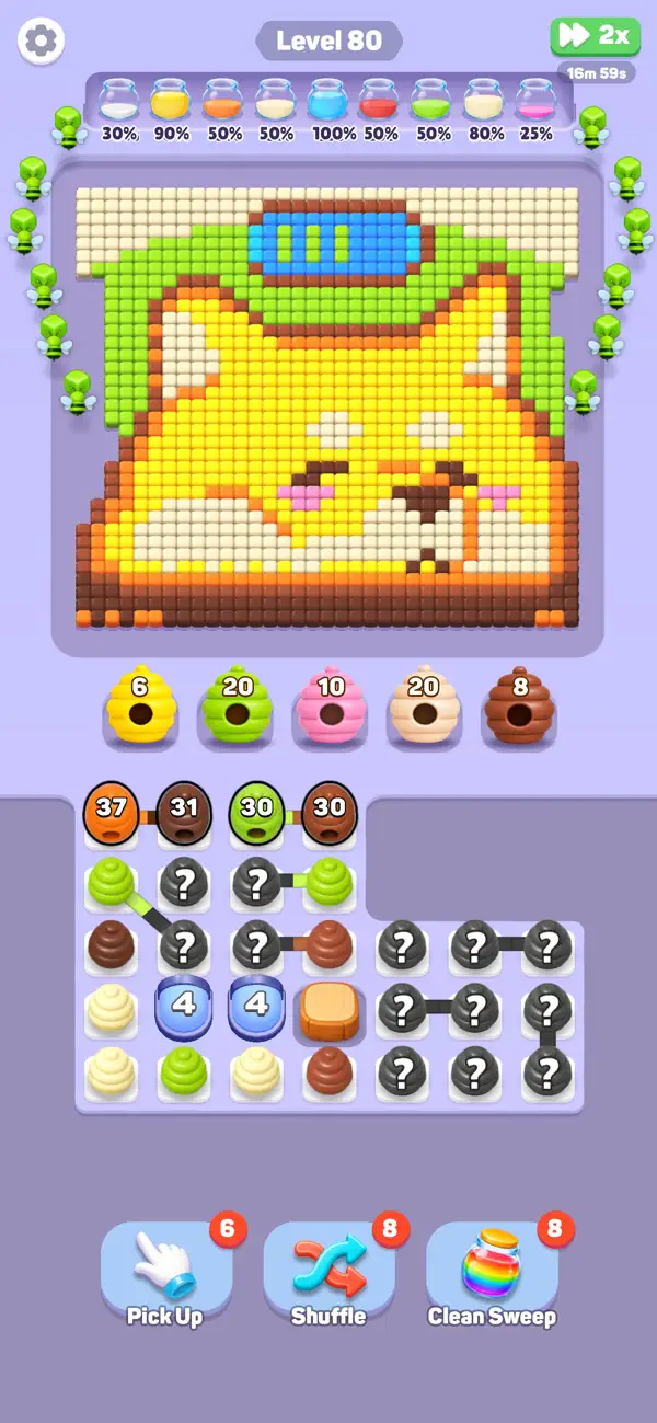 Pixel Honey: Color Cube Puzzle