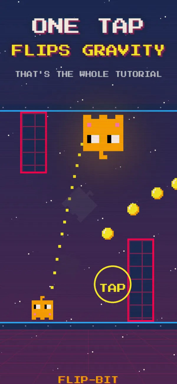 FLIP-BIT! Gravity Pixel Runner