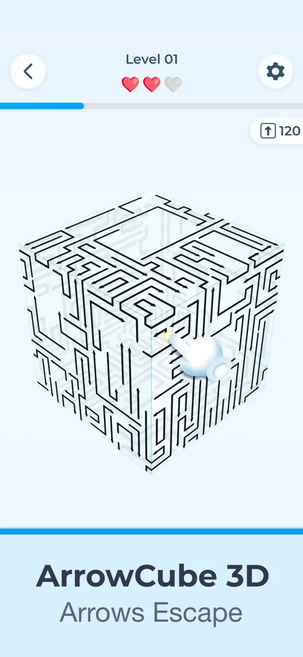 Arrow Cube 3D: Tap Away Puzzle