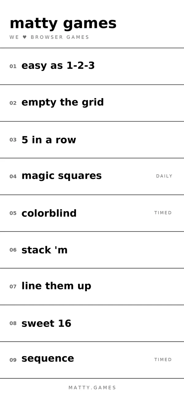 matty games