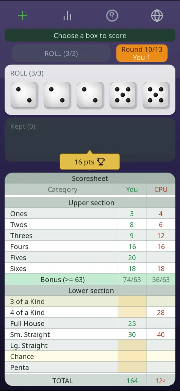 5 Dice - Roll & Score