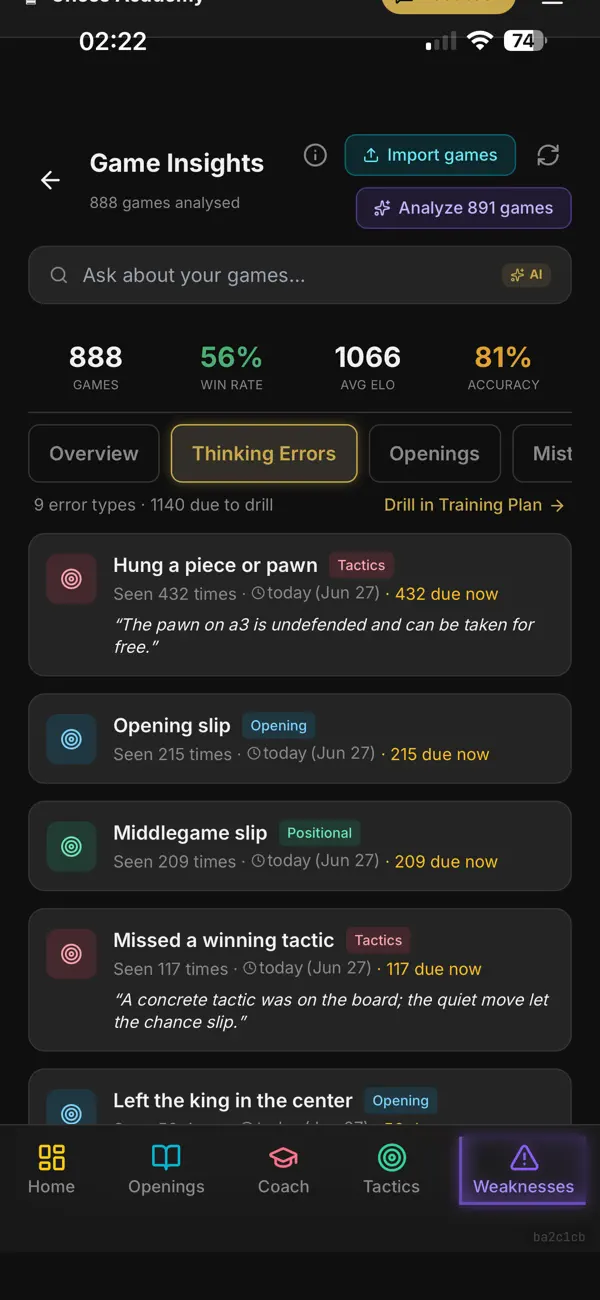 Chess Academy Pro: AI Coach