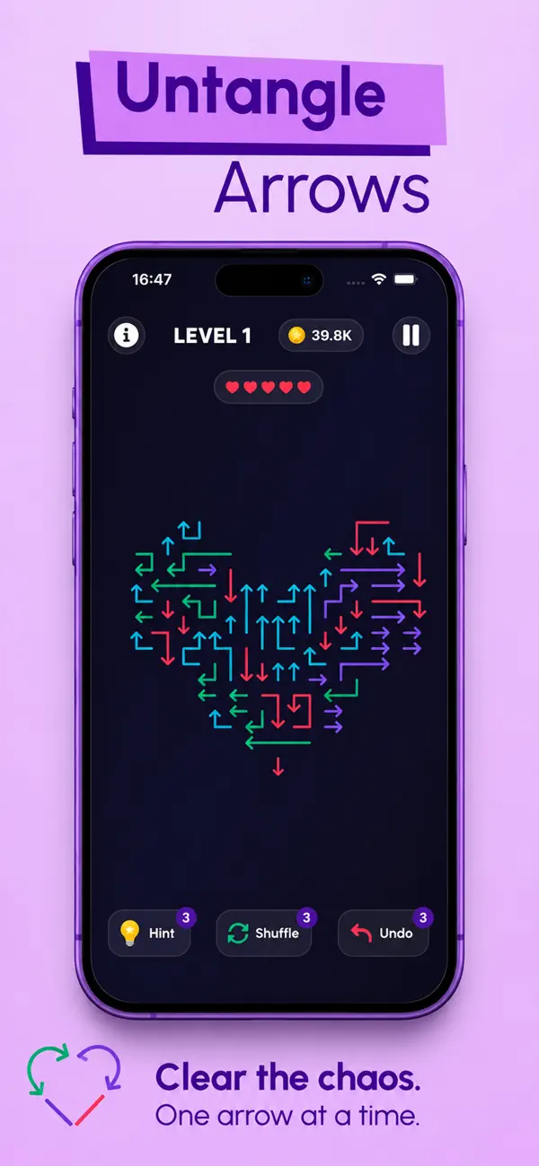 Arrow Out: 2048 Number Puzzle