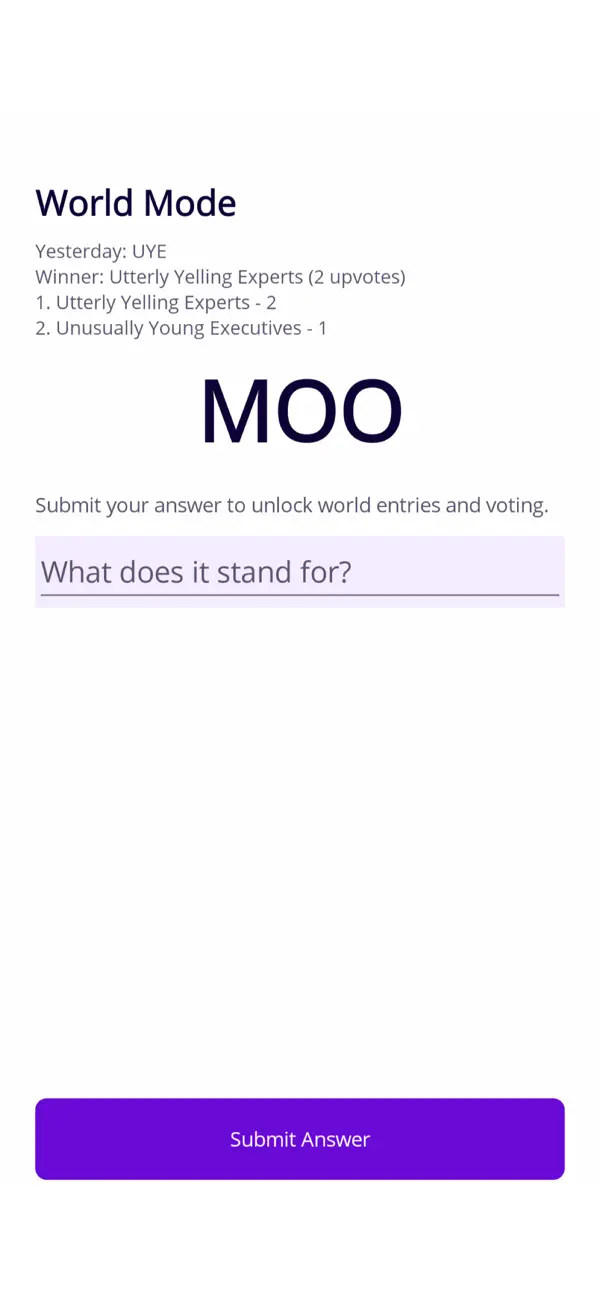 Backronym Showdown
