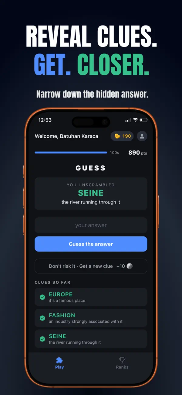Almost: Guess the Mystery Word