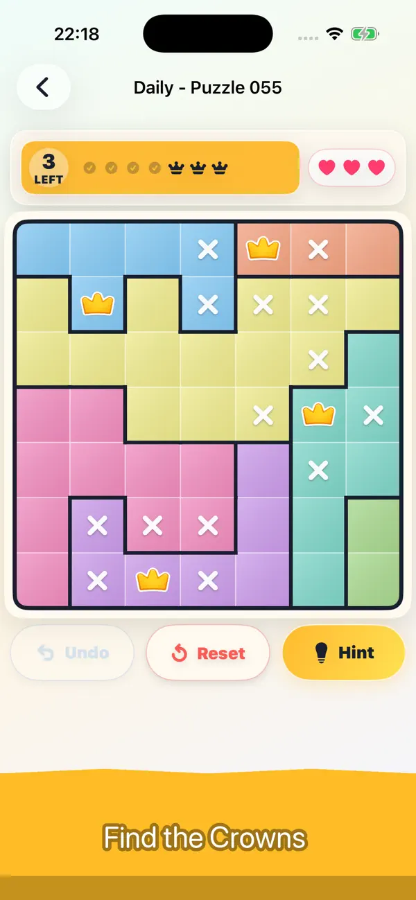 Queens: Crown Logic Puzzle