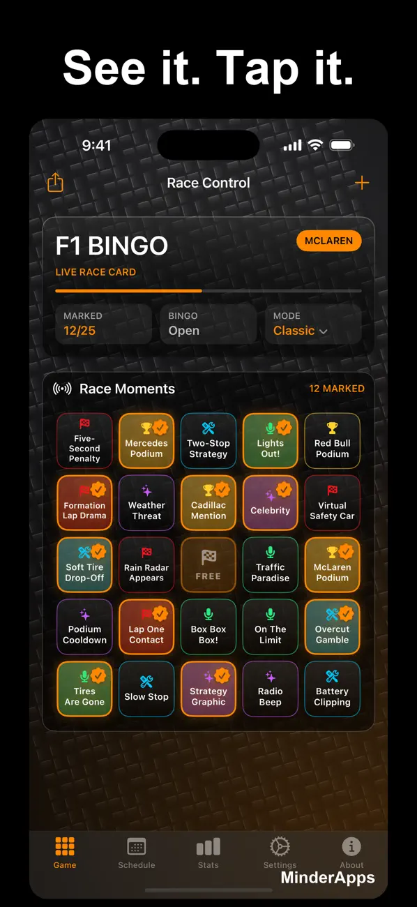 F1 BINGO
