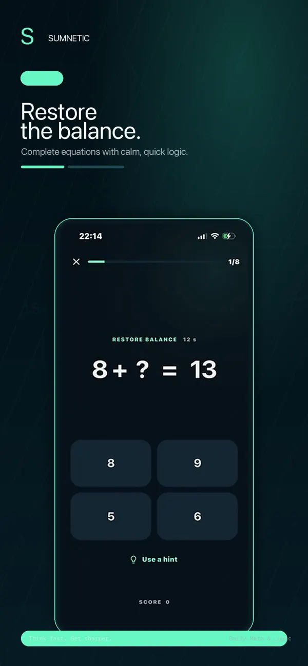 SUMNETIC: Mental Math Game