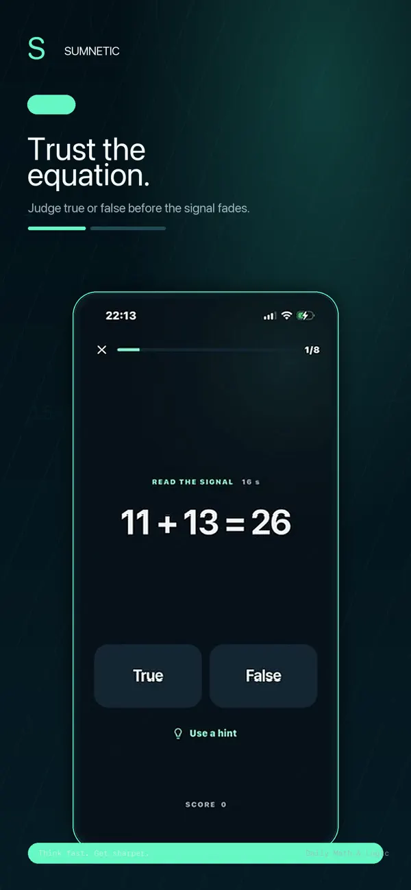 SUMNETIC: Mental Math Game
