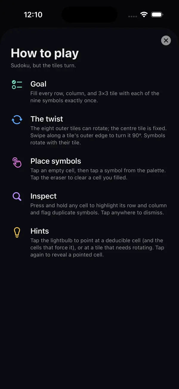 Mawari: Rotating Sudoku