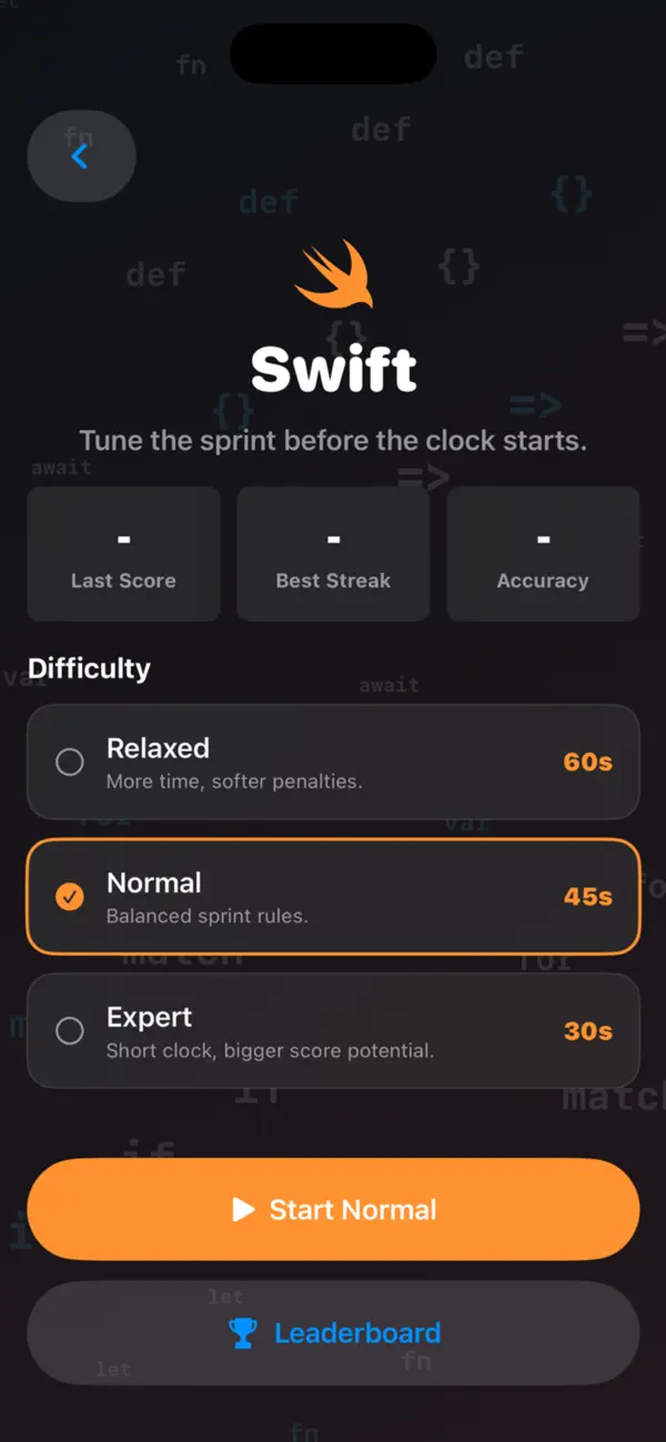 Syntax Sprint