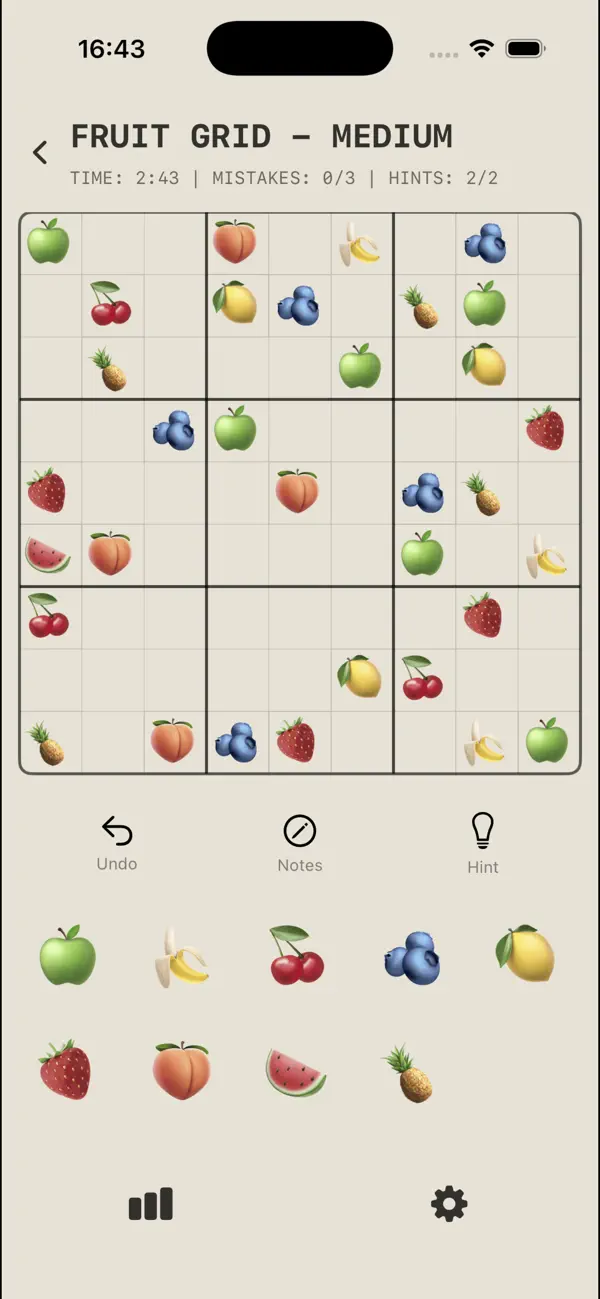 Sudoku Fruit Puzzle