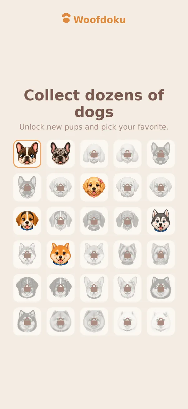 Woofdoku - Brain Puzzle Game