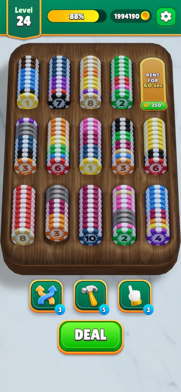 Casino Chip Sort
