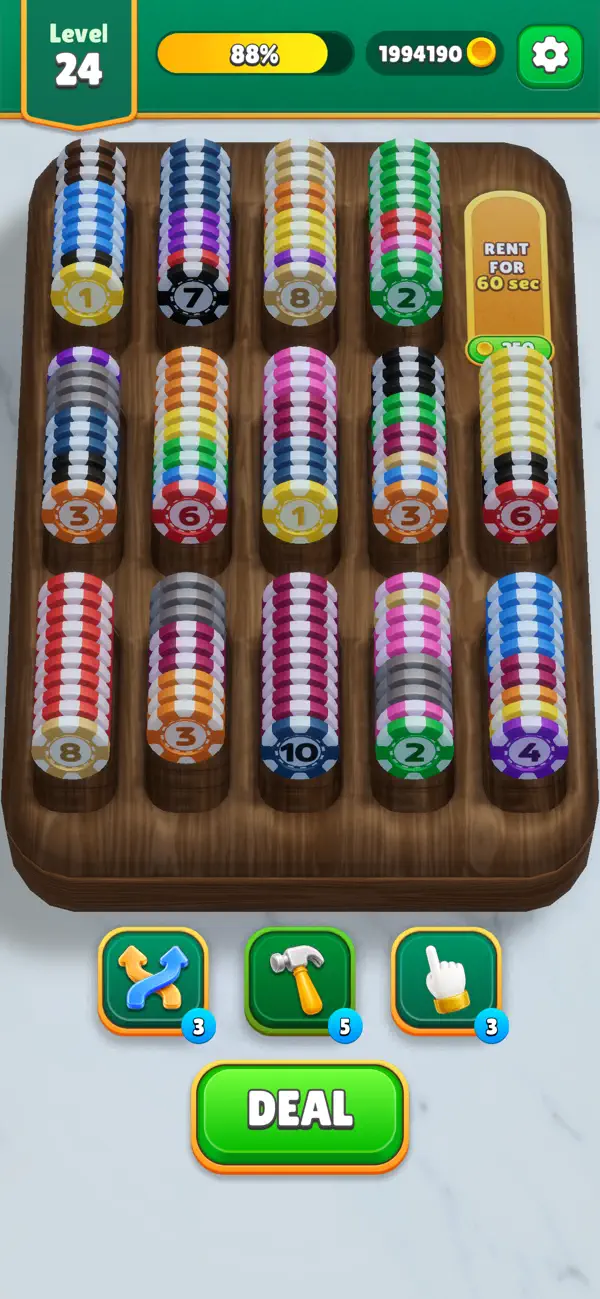 Casino Chip Sort