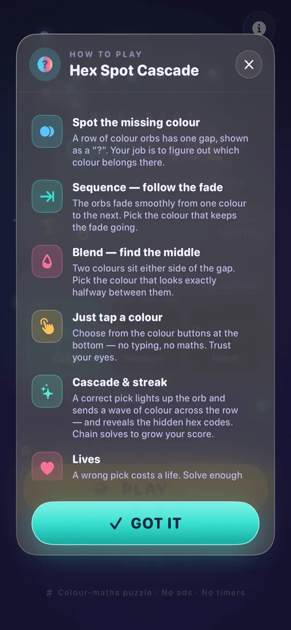 Hex Spot Cascade