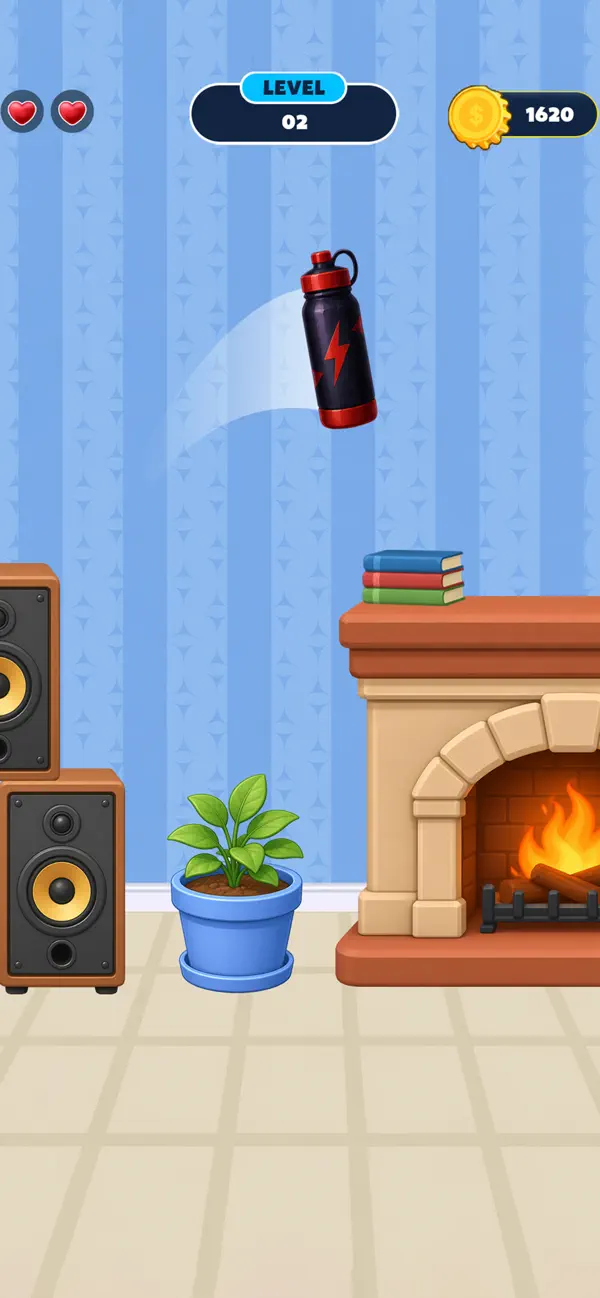 Bottle Bounce Flip Rush Game