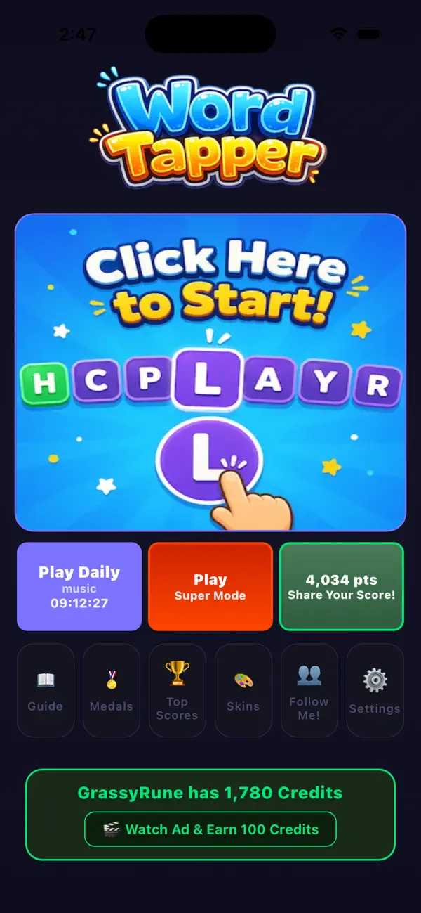 WordTapper Game
