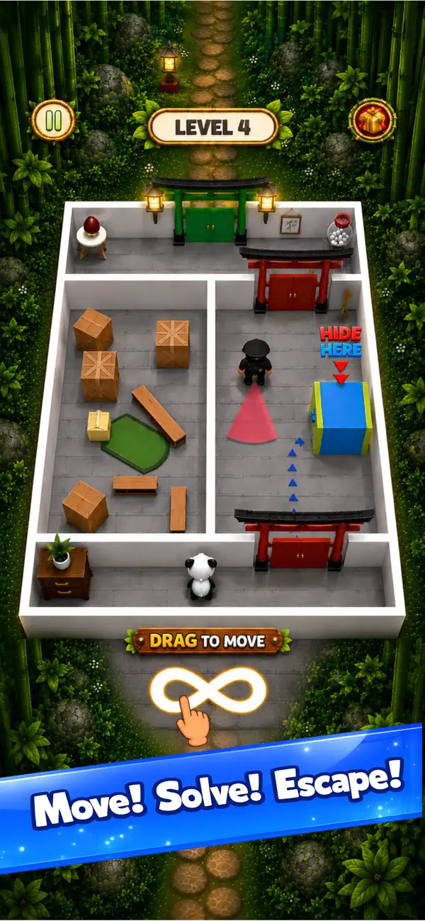 Panda Escape: Hide & Seek