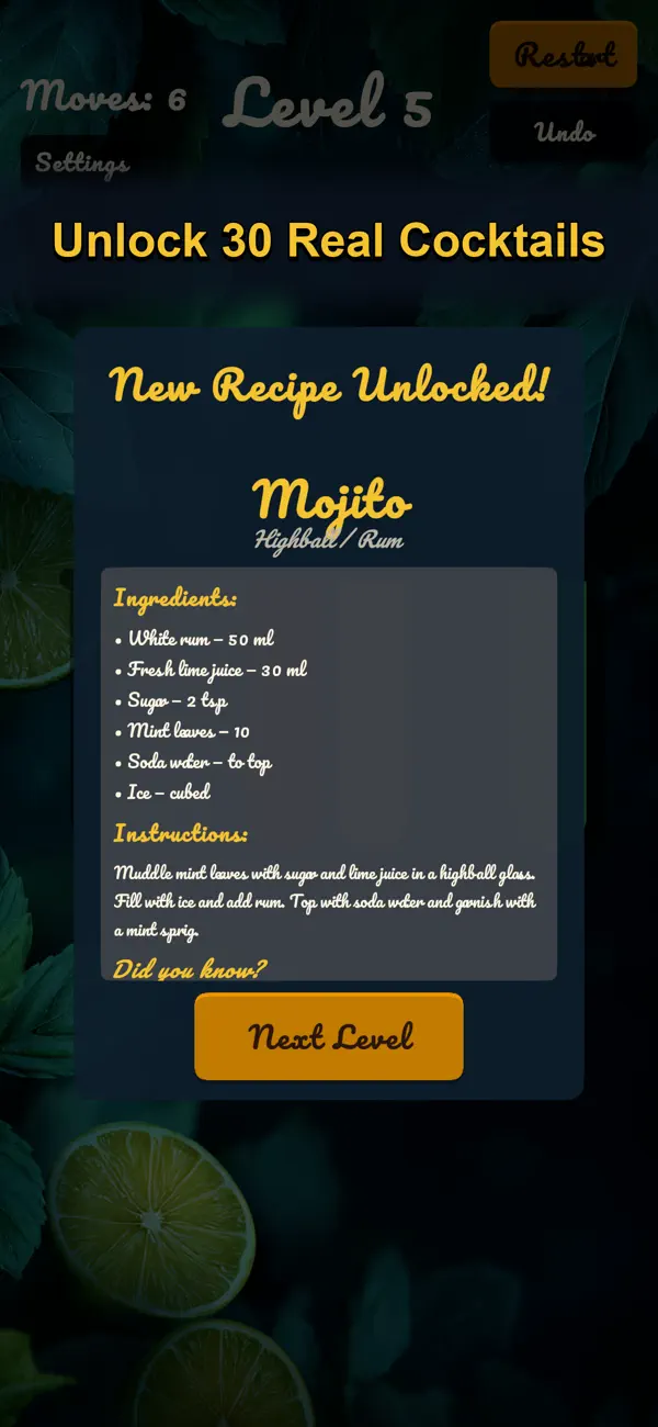 Cocktail Sort: Water Puzzle
