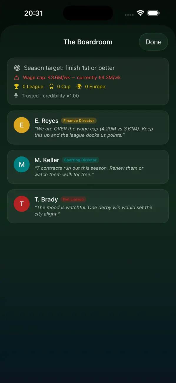 Football Club President