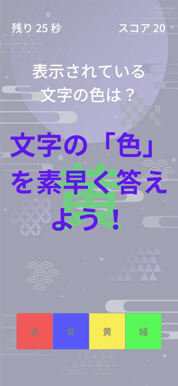 ストループ1分チャレンジ