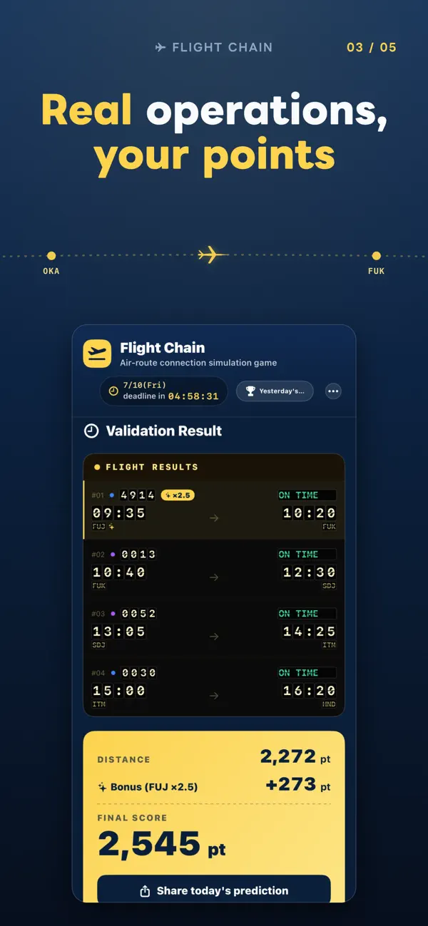 Flight Chain: Daily Puzzle