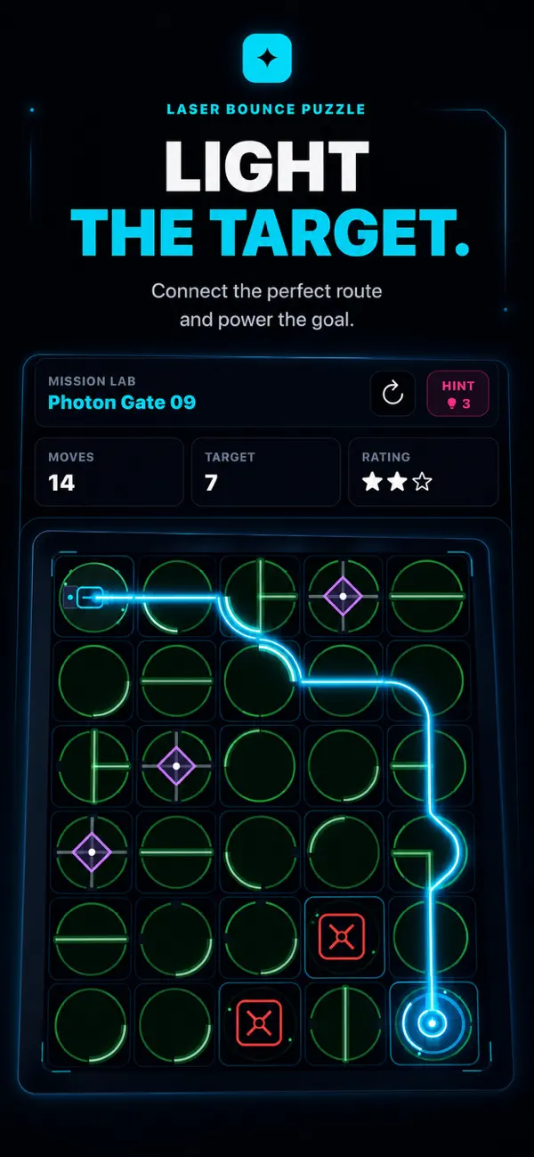 Laser Bounce Puzzle